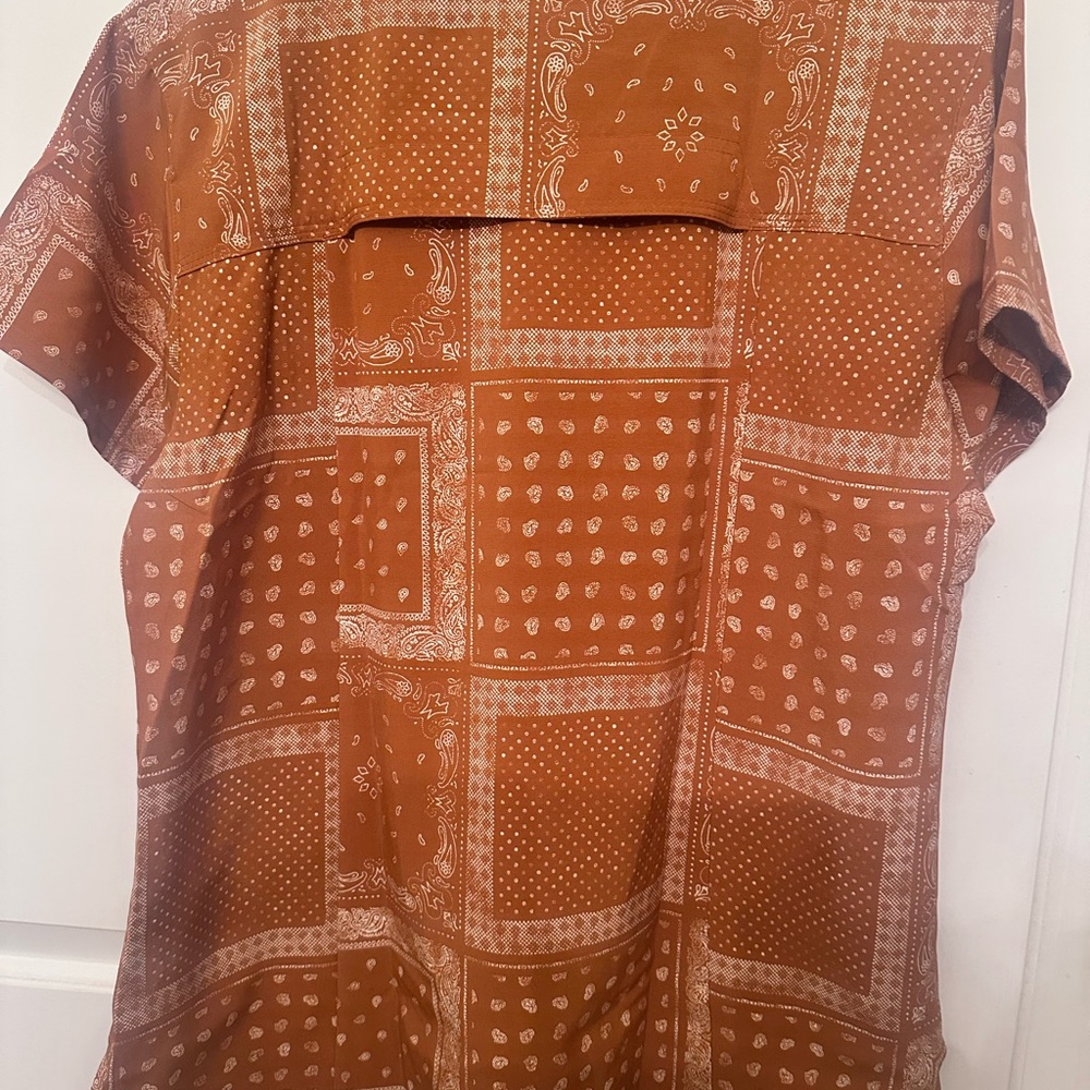Carhartt Women's Rust Bandana Print Scrub Top